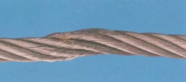 起重機鋼絲繩紐結（逆向）應該立即報廢